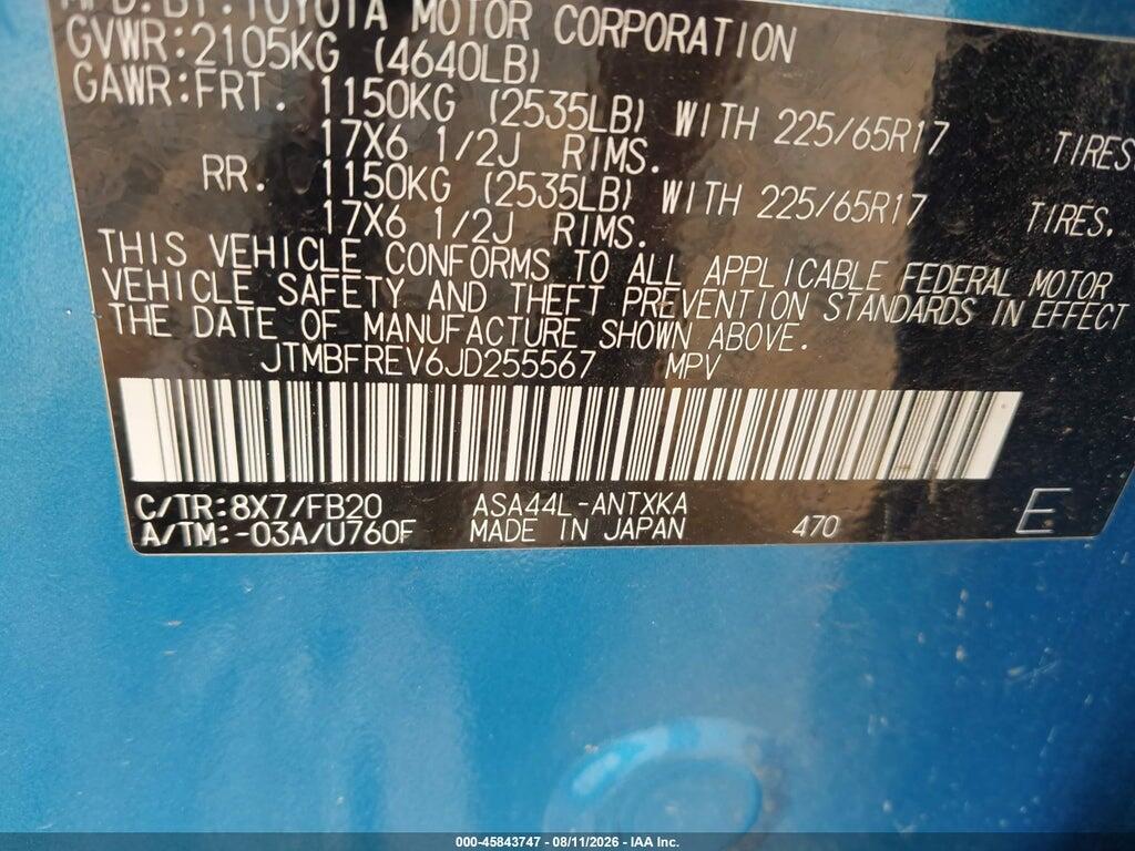 JTMBFREV6JD255567 2018 TOYOTA RAV4 photo no. 9