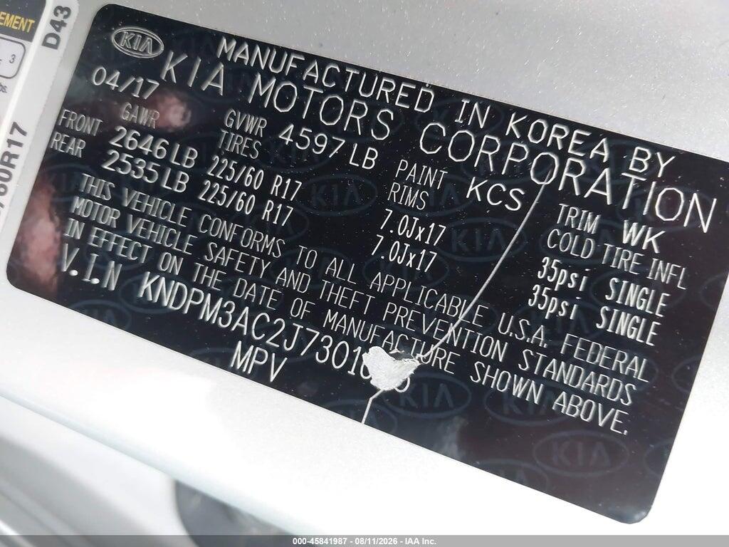 KNDPM3AC2J7301665 2018 KIA SPORTAGE photo no. 12