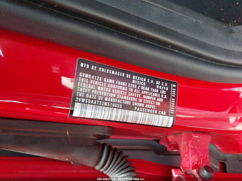 3VW5DAAT3JM516633 2018 VOLKSWAGEN BEETLE photo no. 9