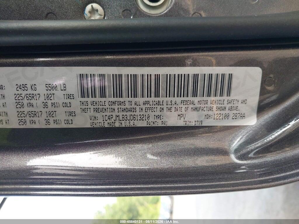 1C4PJMLB3JD613210 2018 JEEP CHEROKEE photo no. 9