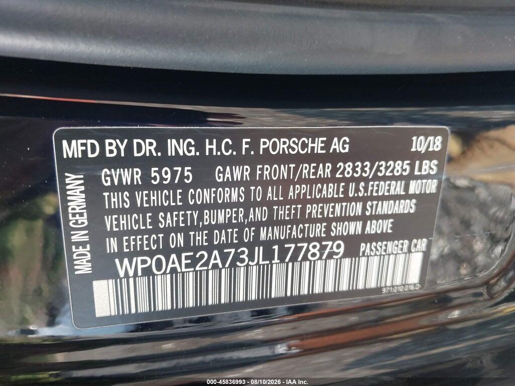 WP0AE2A73JL177879 2018 PORSCHE PANAMERA E-HYBRID photo no. 9