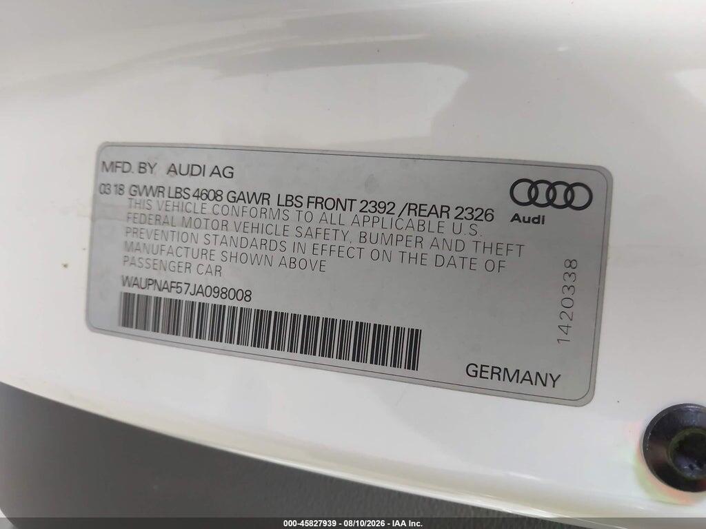 WAUPNAF57JA098008 2018 AUDI A5 photo no. 9