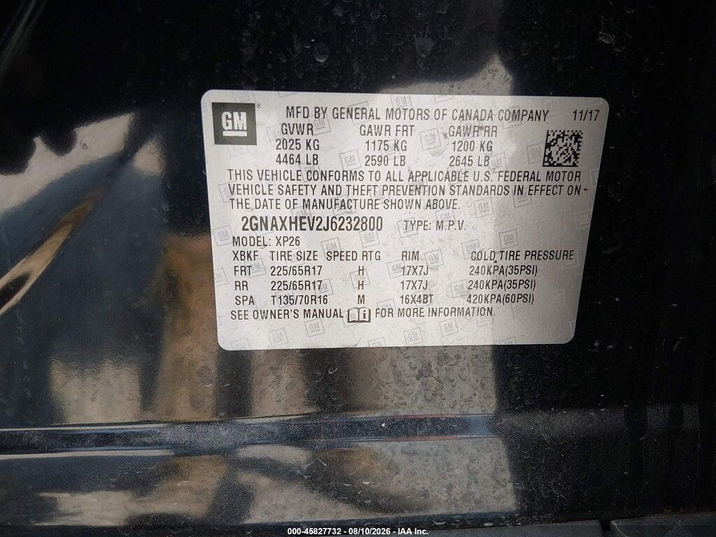 2GNAXHEV2J6232800 2018 CHEVROLET EQUINOX photo no. 4
