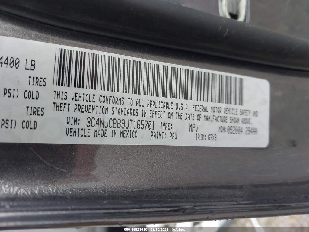 3C4NJCBB9JT165701 2018 JEEP COMPASS photo no. 9