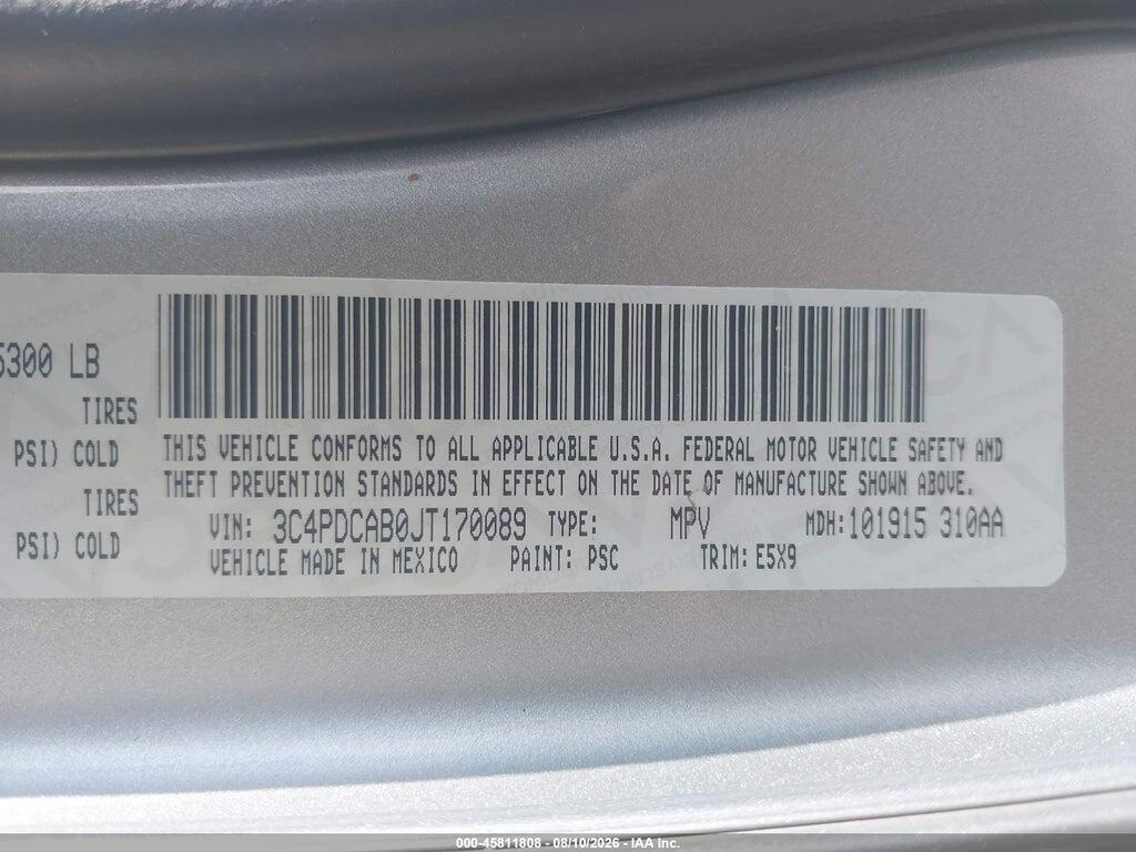 3C4PDCAB0JT170089 2018 DODGE JOURNEY photo no. 9