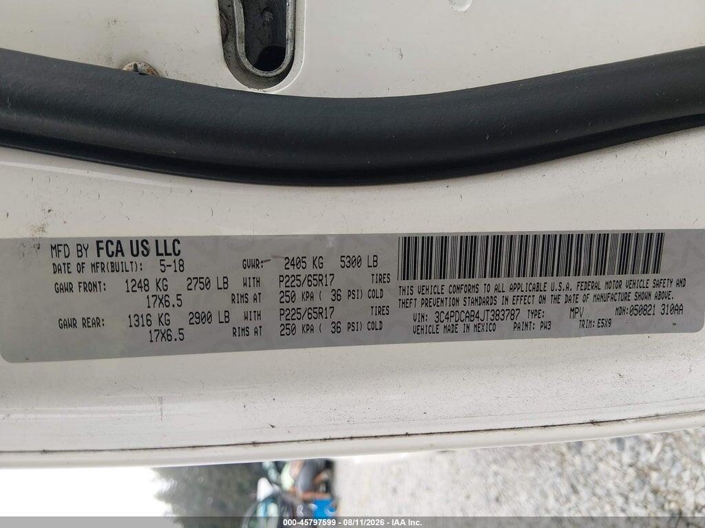 3C4PDCAB4JT383787 2018 DODGE JOURNEY photo no. 9