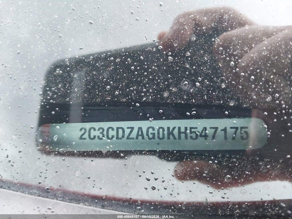 2C3CDZAG0KH547175 2019 DODGE CHALLENGER photo no. 9