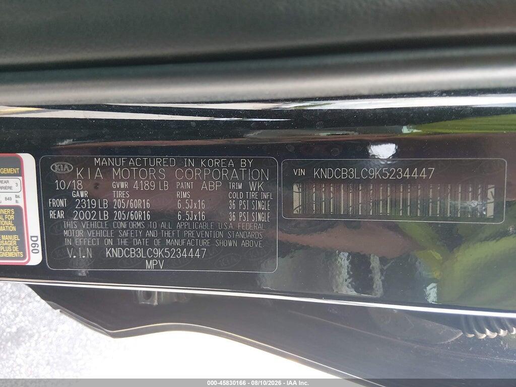 KNDCB3LC9K5234447 2019 KIA NIRO photo no. 9