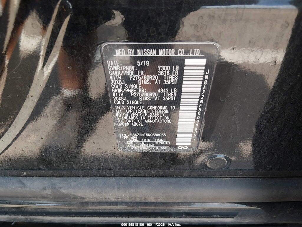 JN8AZ2NF5K9688065 2019 INFINITI QX80 photo no. 9