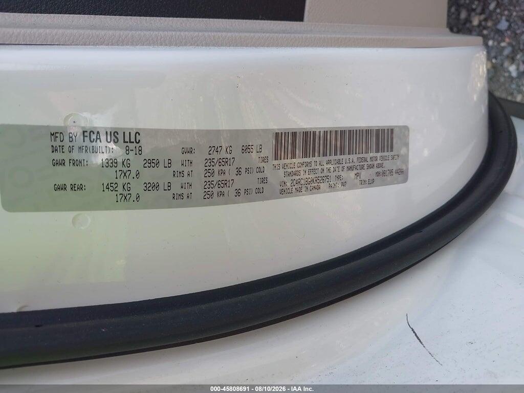 2C4RC1BG0KR526751 2019 CHRYSLER PACIFICA photo no. 9