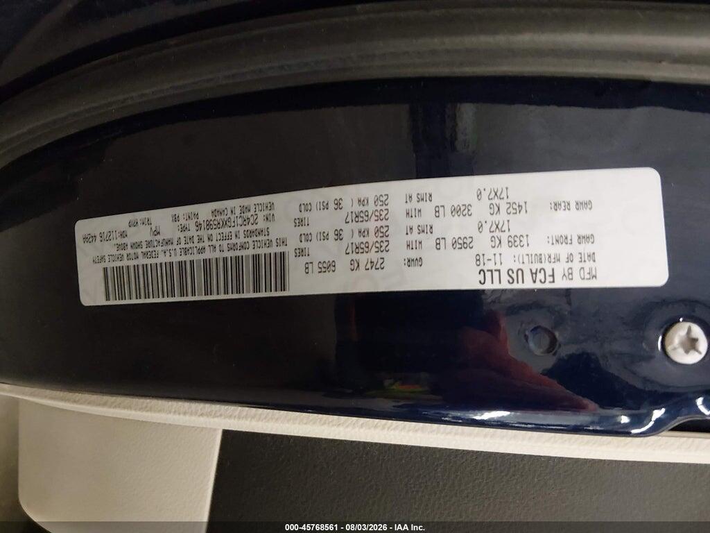 2C4RC1FGXKR598146 2019 CHRYSLER PACIFICA photo no. 9