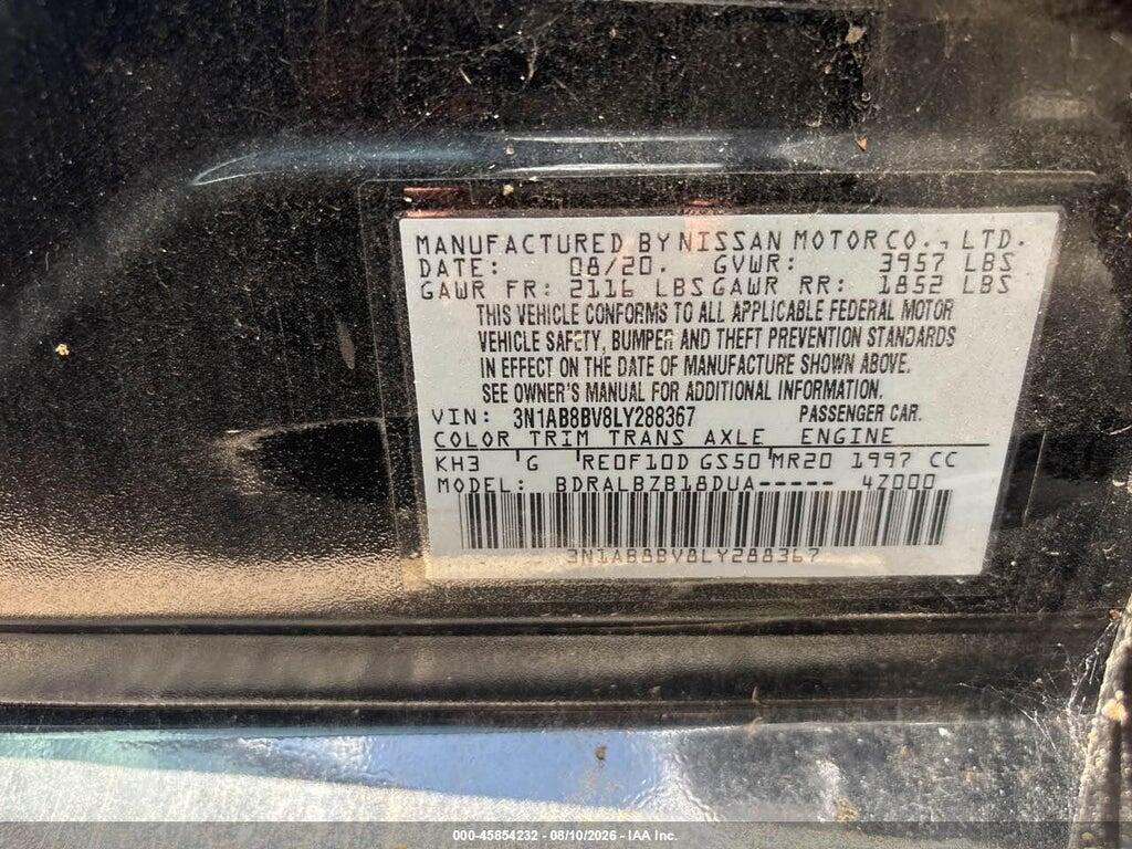 3N1AB8BV8LY288367 2020 NISSAN SENTRA photo no. 9