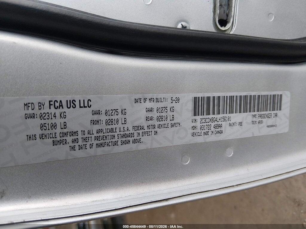 2C3CDXBG4LH156101 2020 DODGE CHARGER photo no. 9