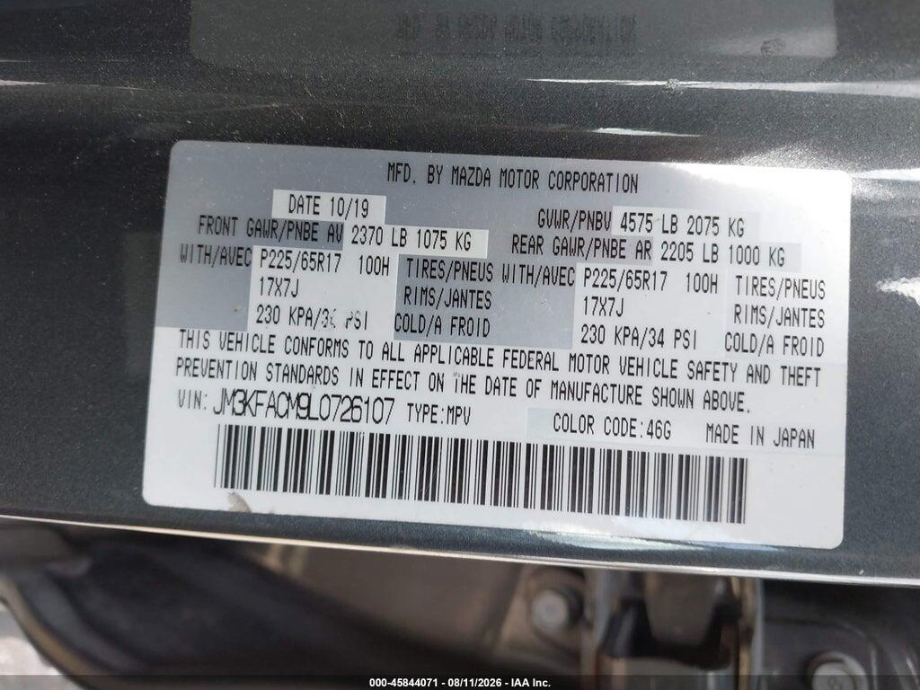 JM3KFACM9L0726107 2020 MAZDA CX-5 photo no. 9