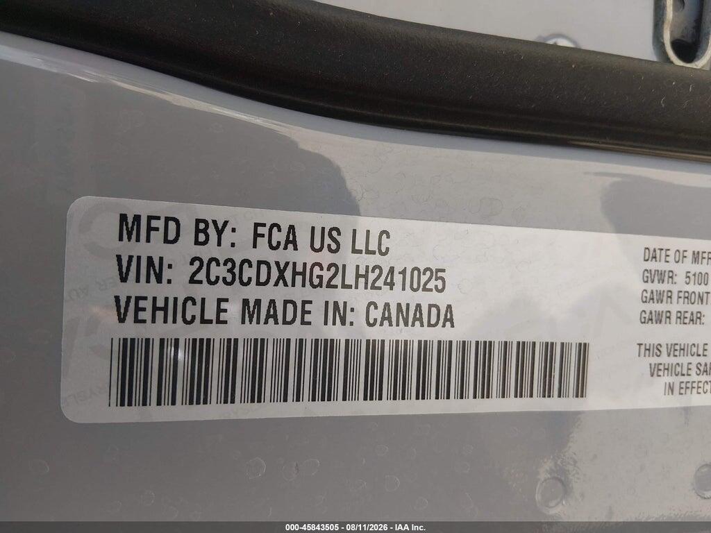 2C3CDXHG2LH241025 2020 DODGE CHARGER photo no. 9
