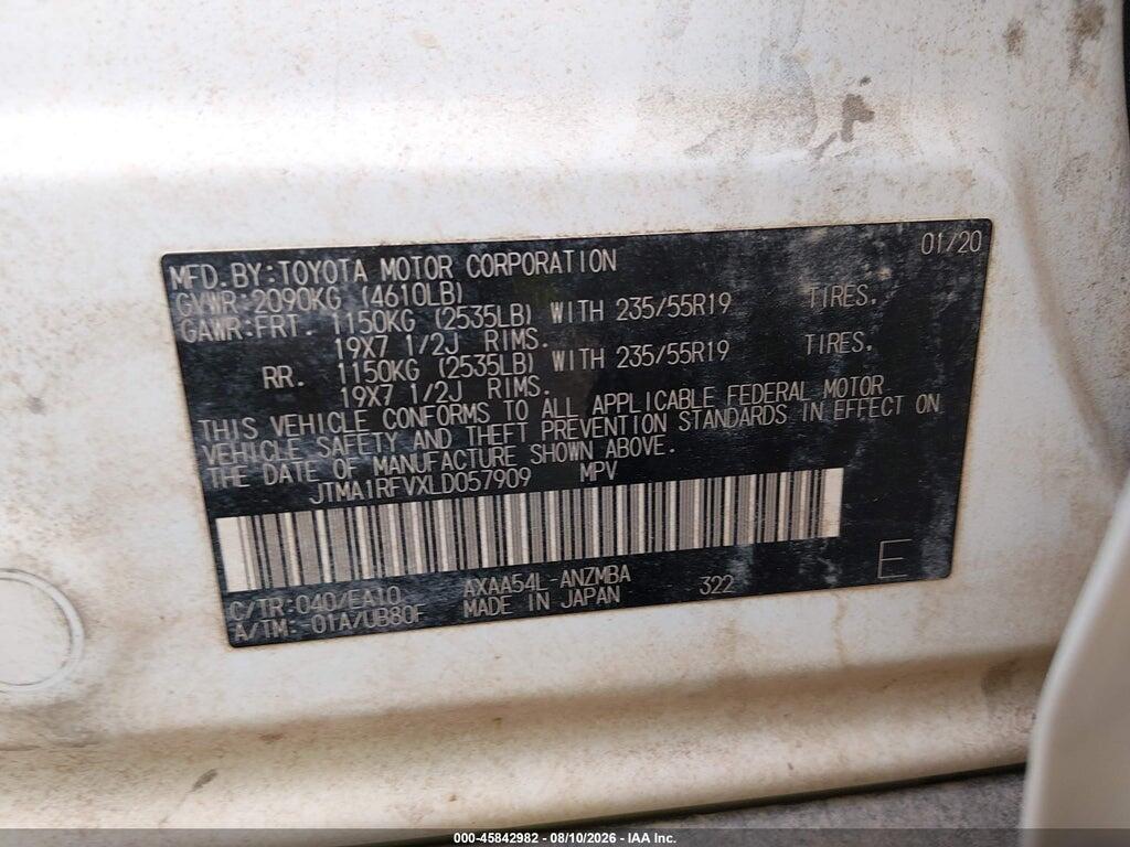 JTMA1RFVXLD057909 2020 TOYOTA RAV4 photo no. 9