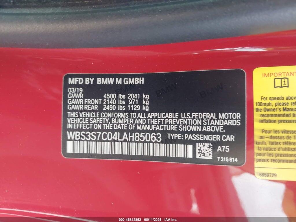 WBS3S7C04LAH85063 2020 BMW M4 photo no. 9