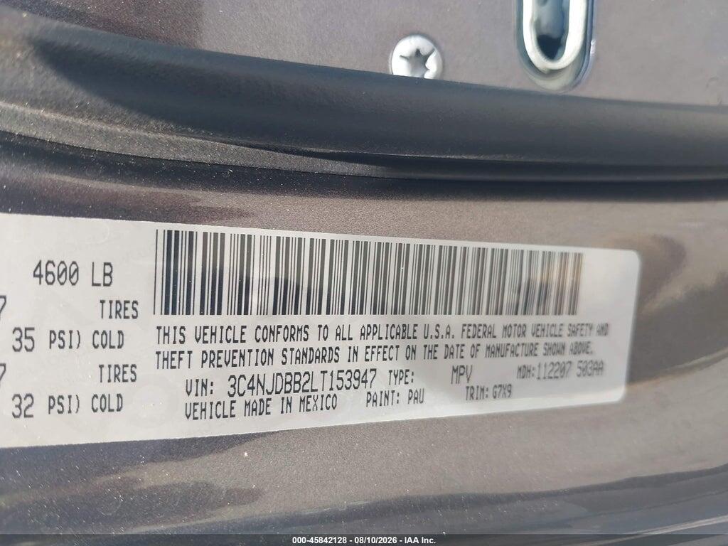 3C4NJDBB2LT153947 2020 JEEP COMPASS photo no. 9