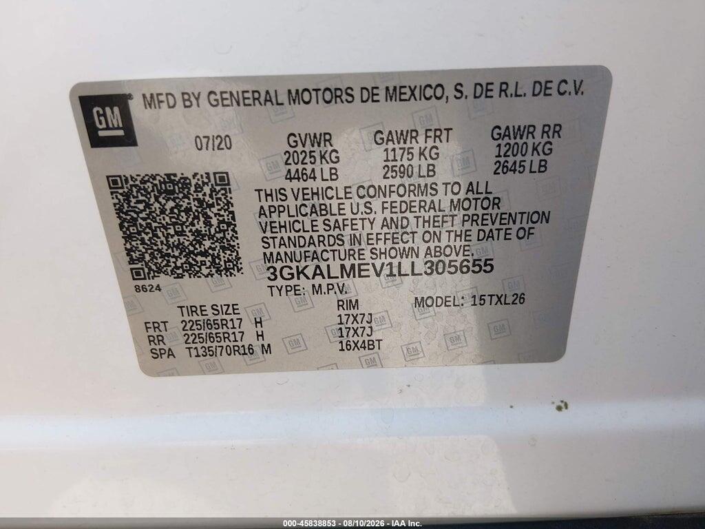 3GKALMEV1LL305655 2020 GMC TERRAIN photo no. 9