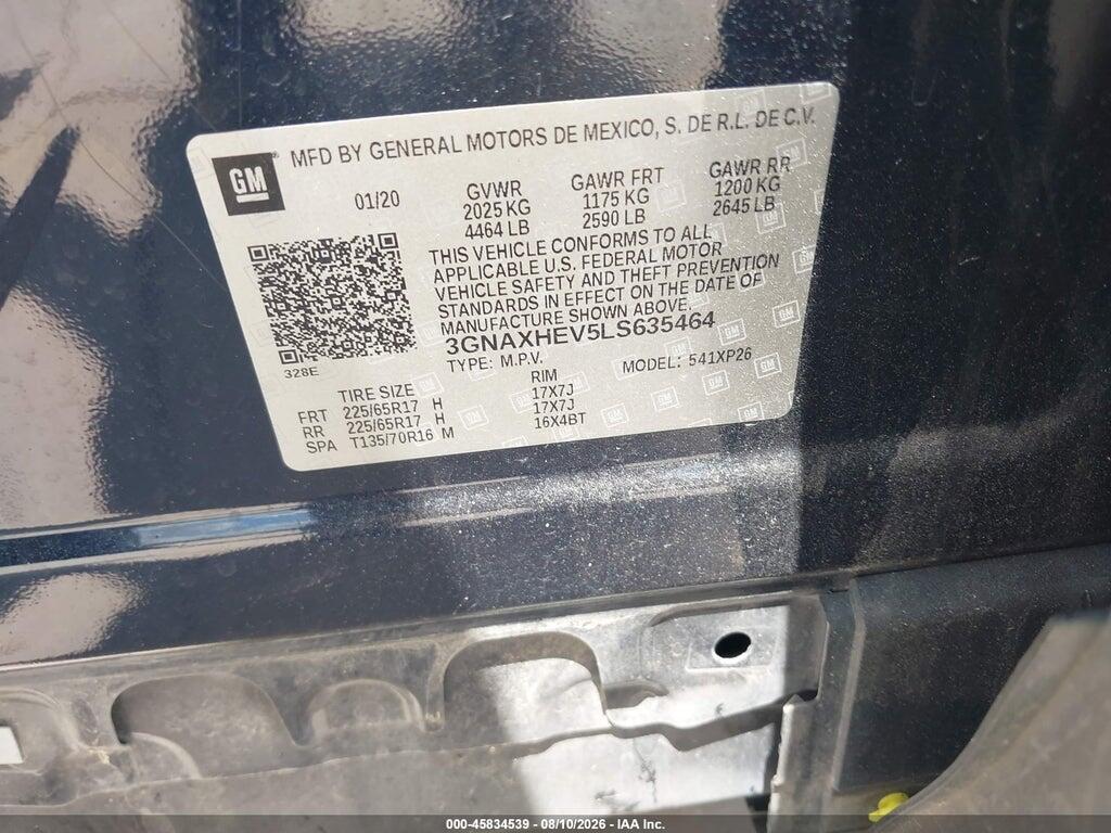 3GNAXHEV5LS635464 2020 CHEVROLET EQUINOX photo no. 9