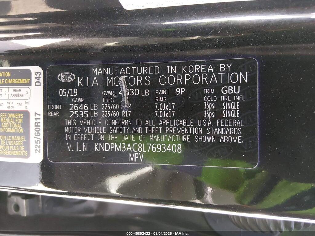 KNDPM3AC8L7693408 2020 KIA SPORTAGE photo no. 9