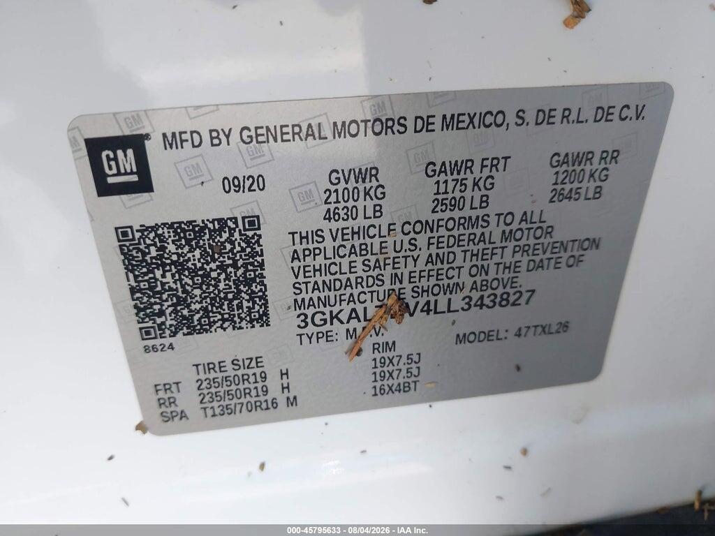 3GKALTEV4LL343827 2020 GMC TERRAIN photo no. 9