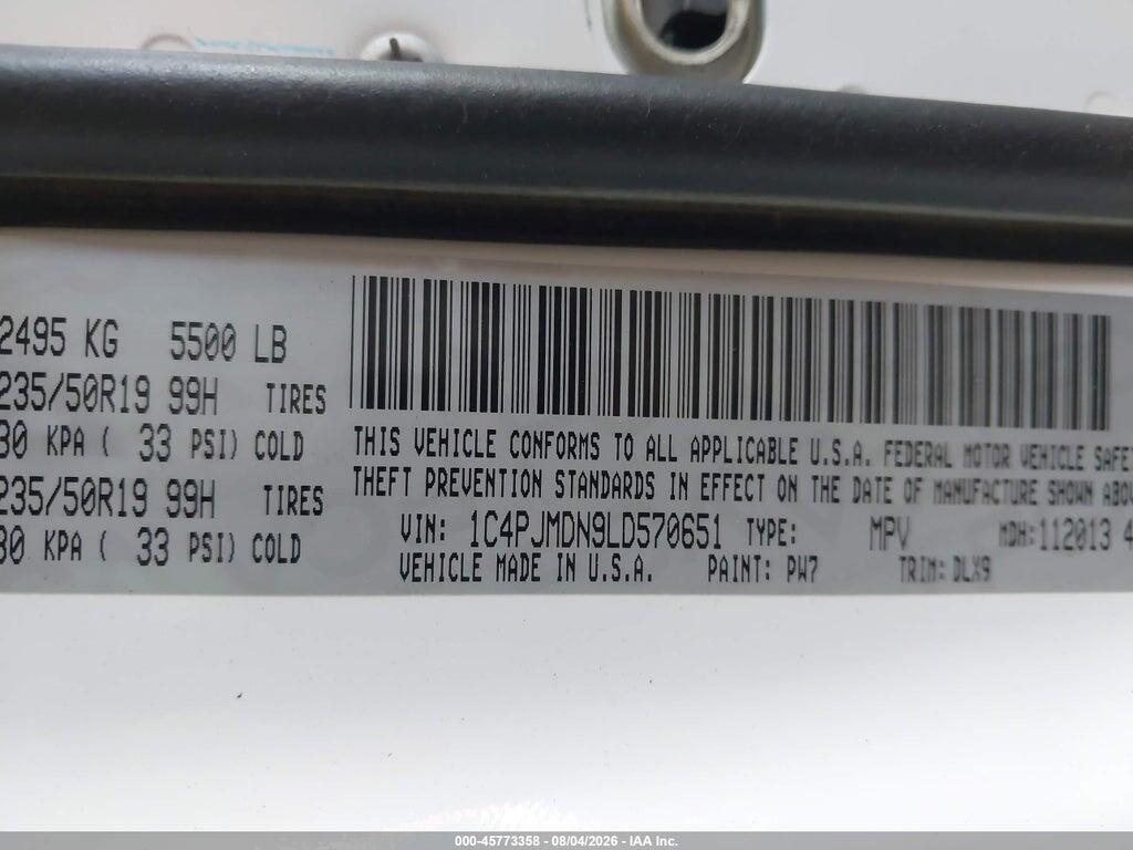 1C4PJMDN9LD570651 2020 JEEP CHEROKEE photo no. 9