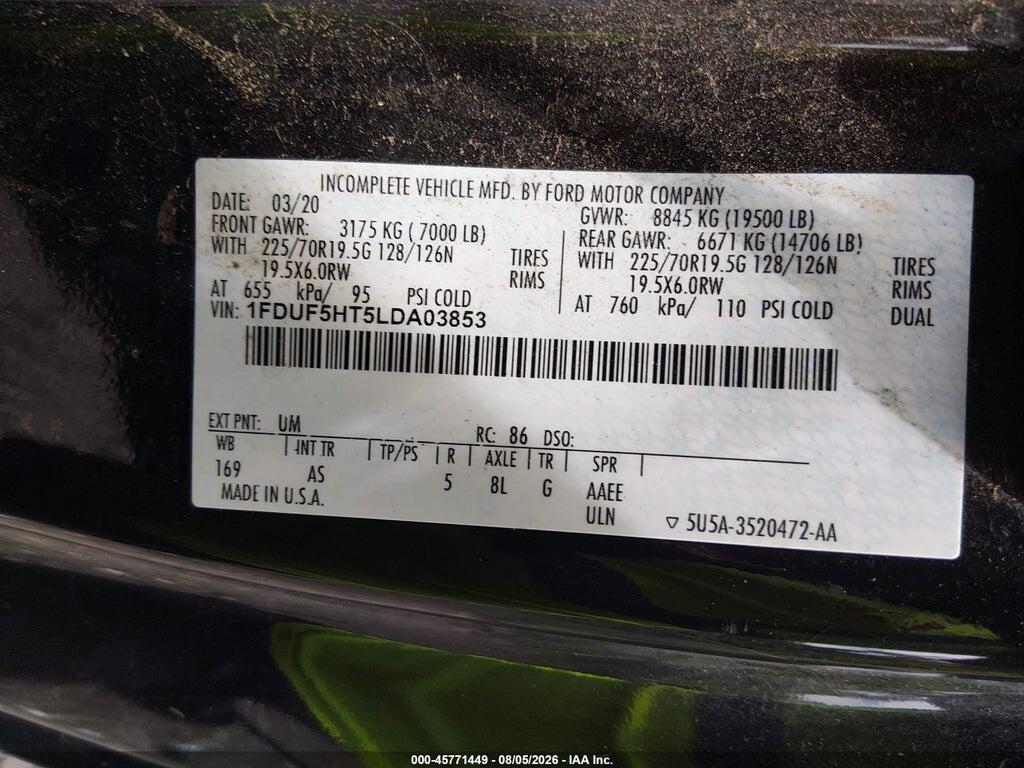 1FDUF5HT5LDA03853 2020 FORD F-550 CHASSIS photo no. 8
