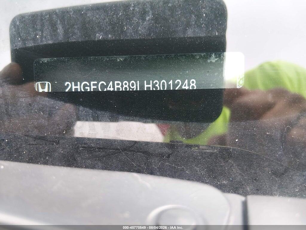 2HGFC4B89LH301248 2020 HONDA CIVIC photo no. 9