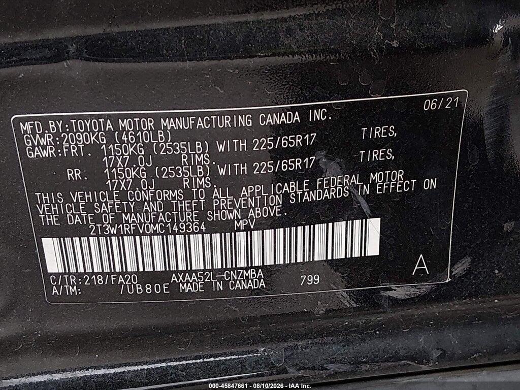2T3W1RFV0MC149364 2021 TOYOTA RAV4 photo no. 9