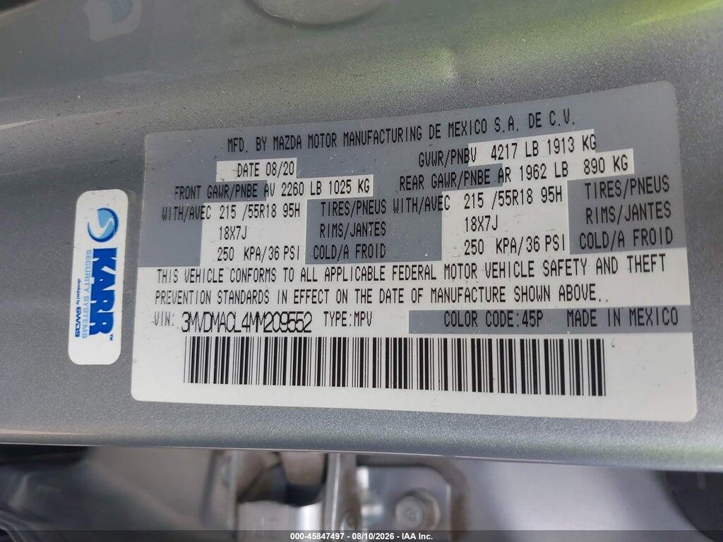 3MVDMACL4MM209552 2021 MAZDA CX-30 photo no. 9