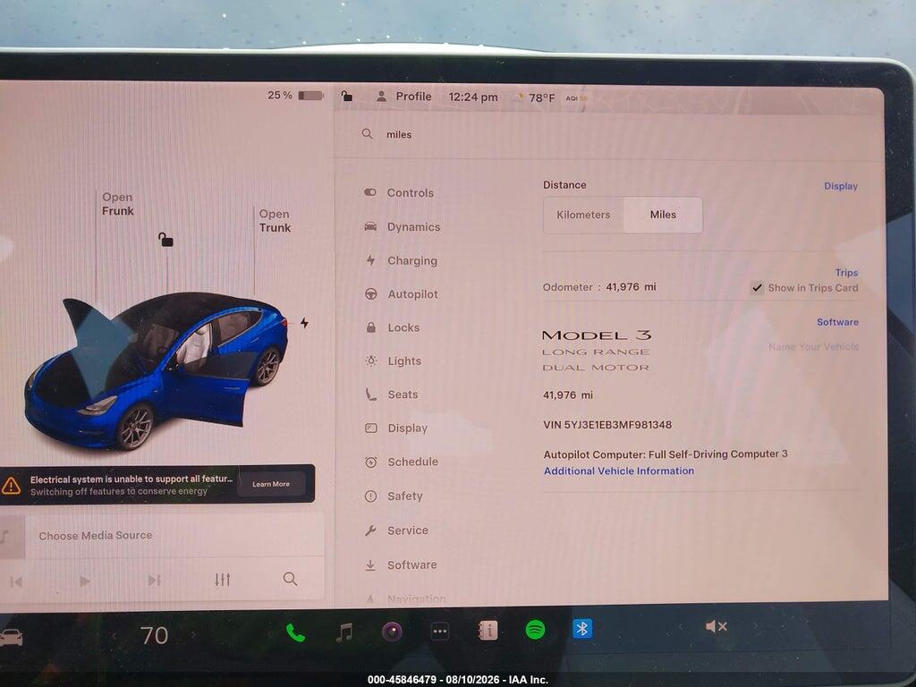 5YJ3E1EB3MF981348 2021 TESLA MODEL 3 photo no. 7