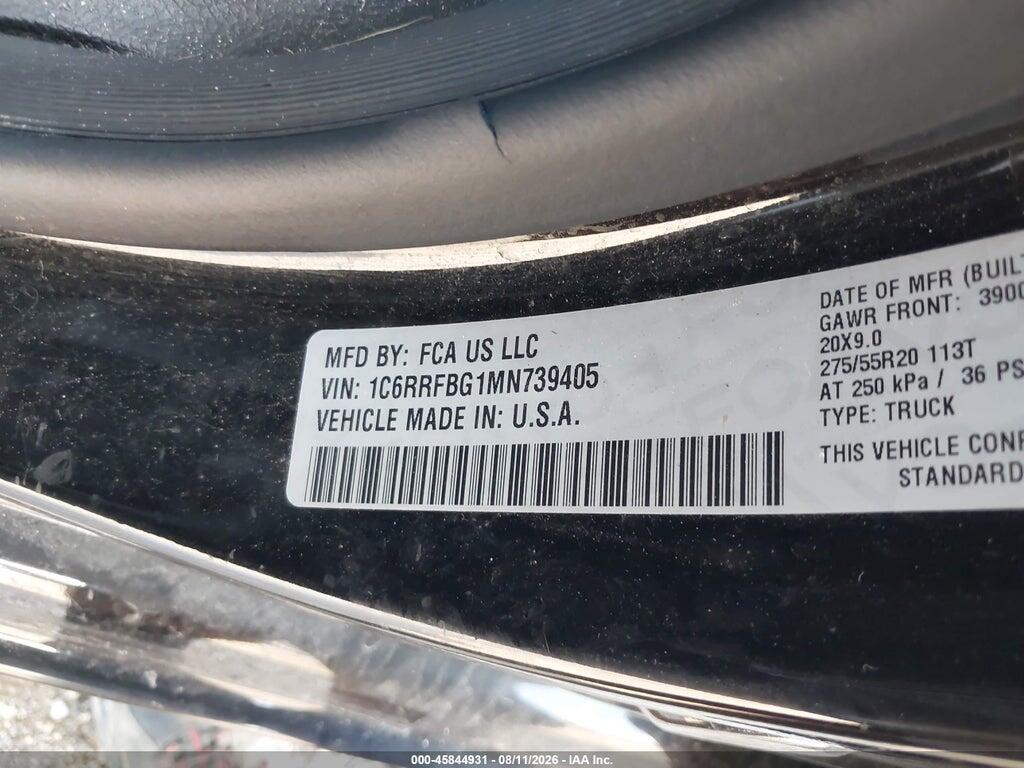 1C6RRFBG1MN739405 2021 RAM 1500 photo no. 9