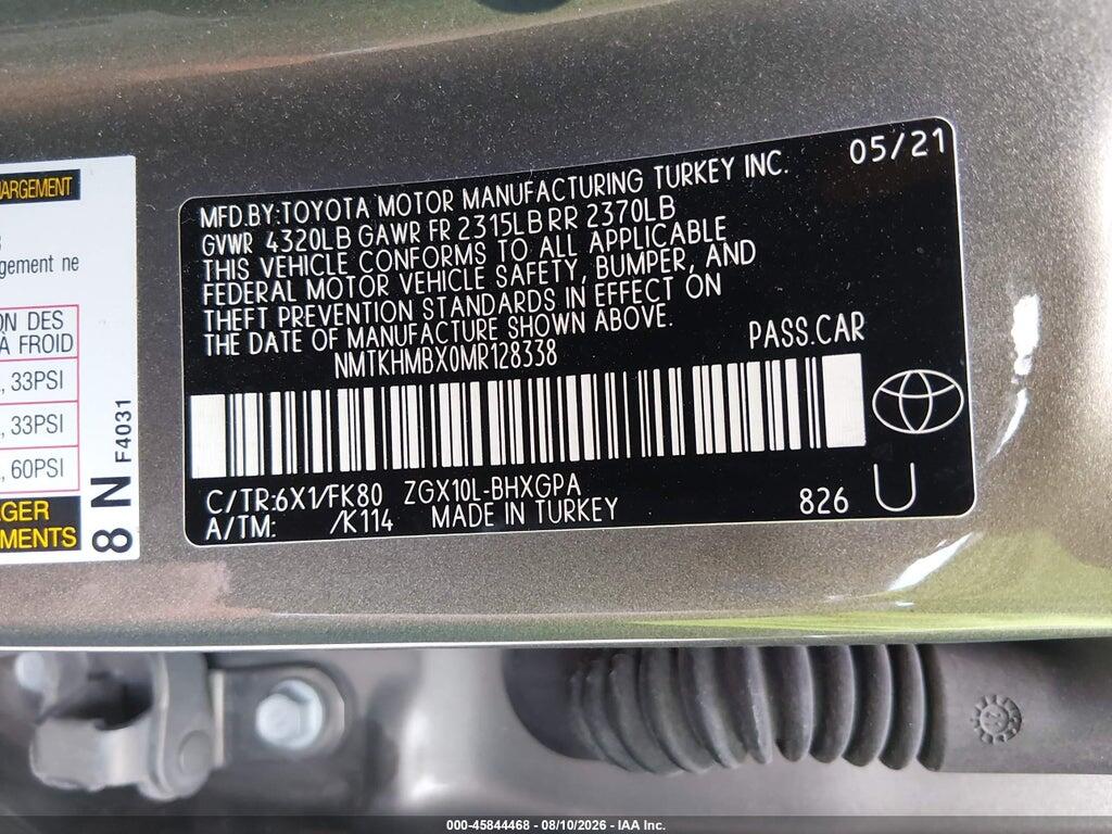 NMTKHMBX0MR128338 2021 TOYOTA C-HR photo no. 9