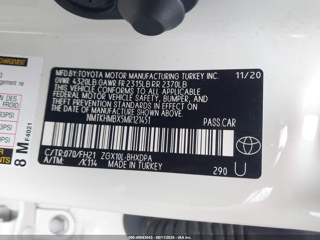 NMTKHMBX5MR121451 2021 TOYOTA C-HR photo no. 9