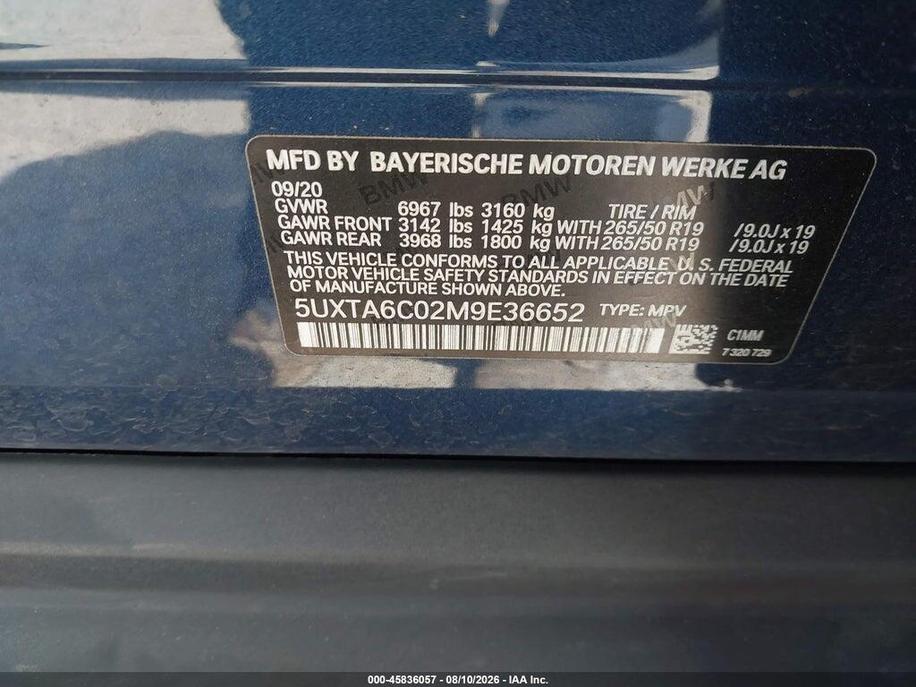 5UXTA6C02M9E36652 2021 BMW X5 PHEV photo no. 9