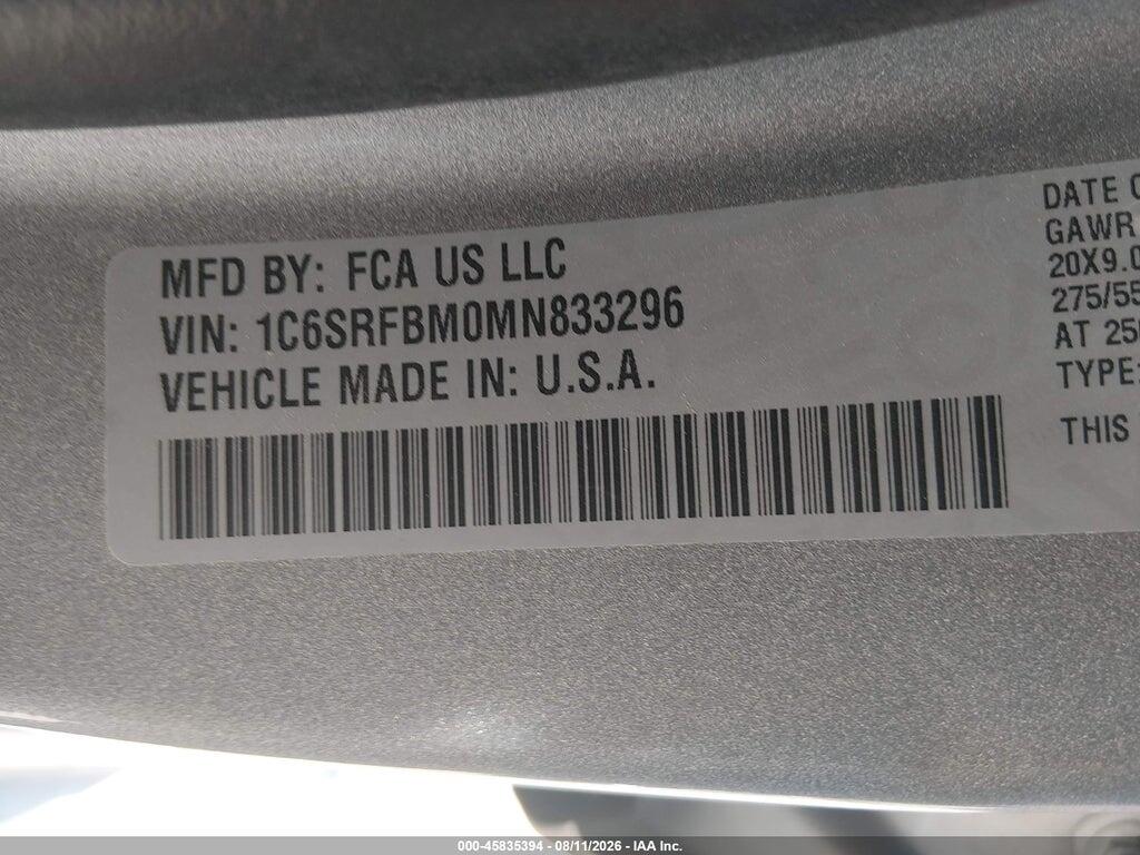 1C6SRFBM0MN833296 2021 RAM 1500 photo no. 9
