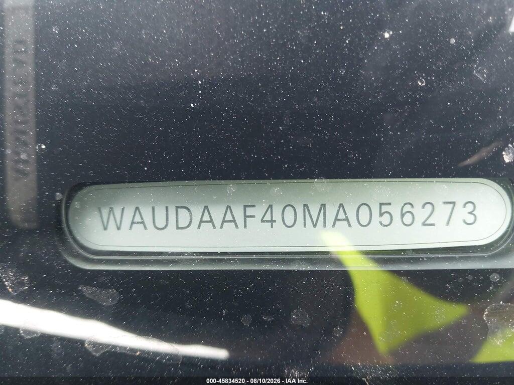 WAUDAAF40MA056273 2021 AUDI A4 photo no. 9