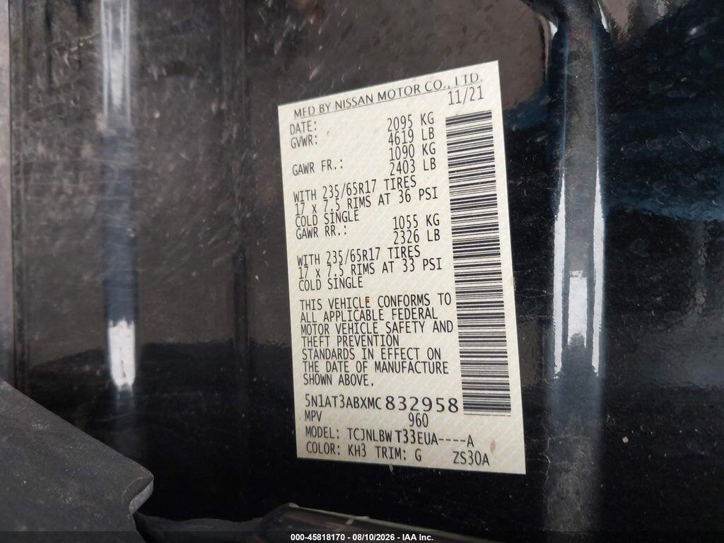 5N1AT3ABXMC832958 2021 NISSAN ROGUE photo no. 9