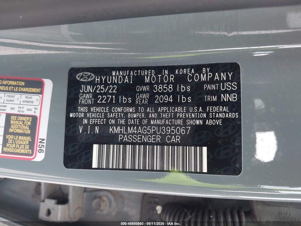 KMHLM4AG5PU395067 2023 HYUNDAI ELANTRA photo no. 9