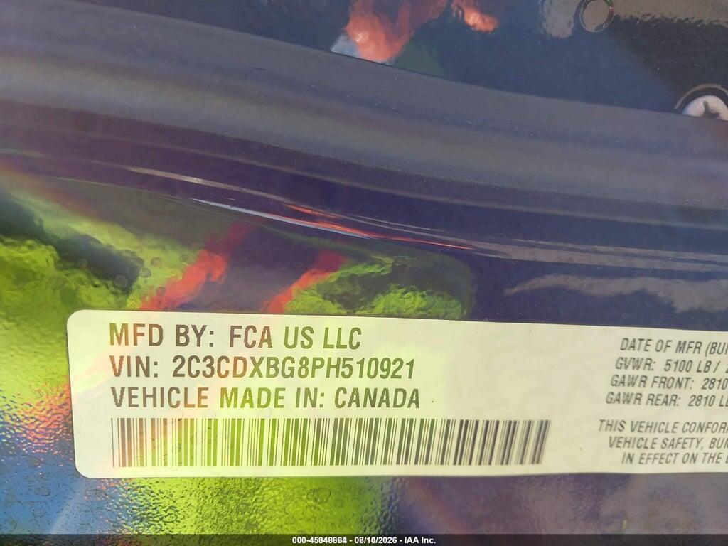 2C3CDXBG8PH510921 2023 DODGE CHARGER photo no. 9