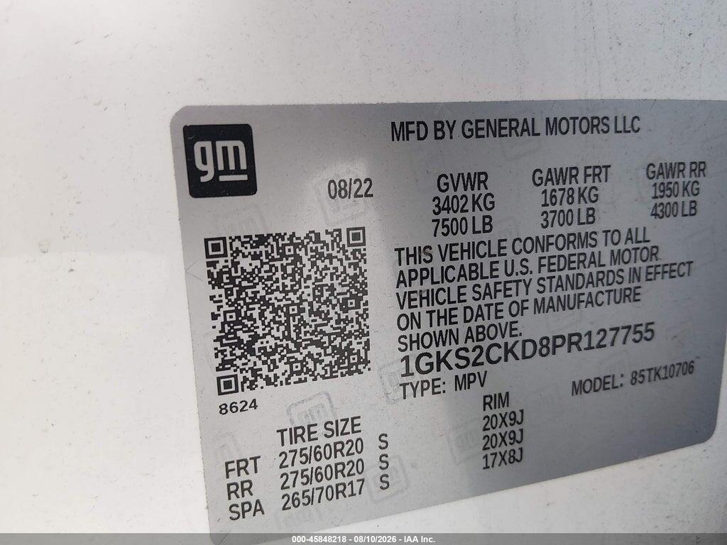 1GKS2CKD8PR127755 2023 GMC YUKON photo no. 9
