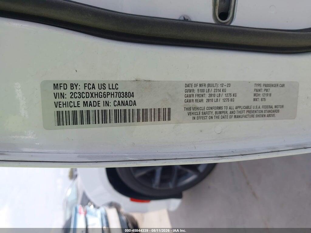 2C3CDXHG6PH703804 2023 DODGE CHARGER photo no. 9