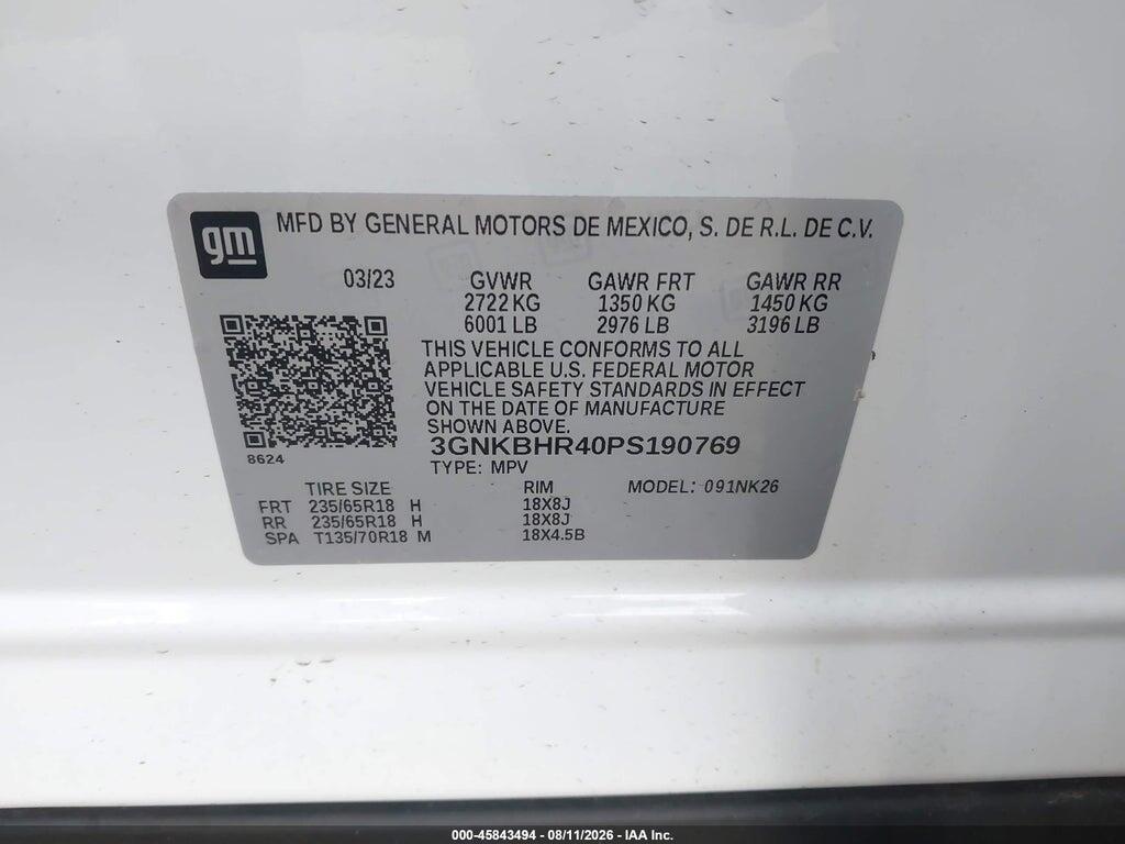 3GNKBHR40PS190769 2023 CHEVROLET BLAZER photo no. 9