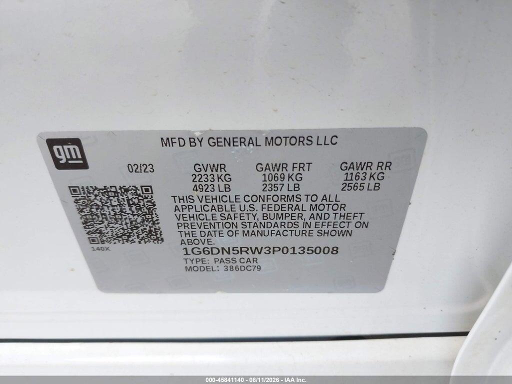 1G6DN5RW3P0135008 2023 CADILLAC CT5 photo no. 9