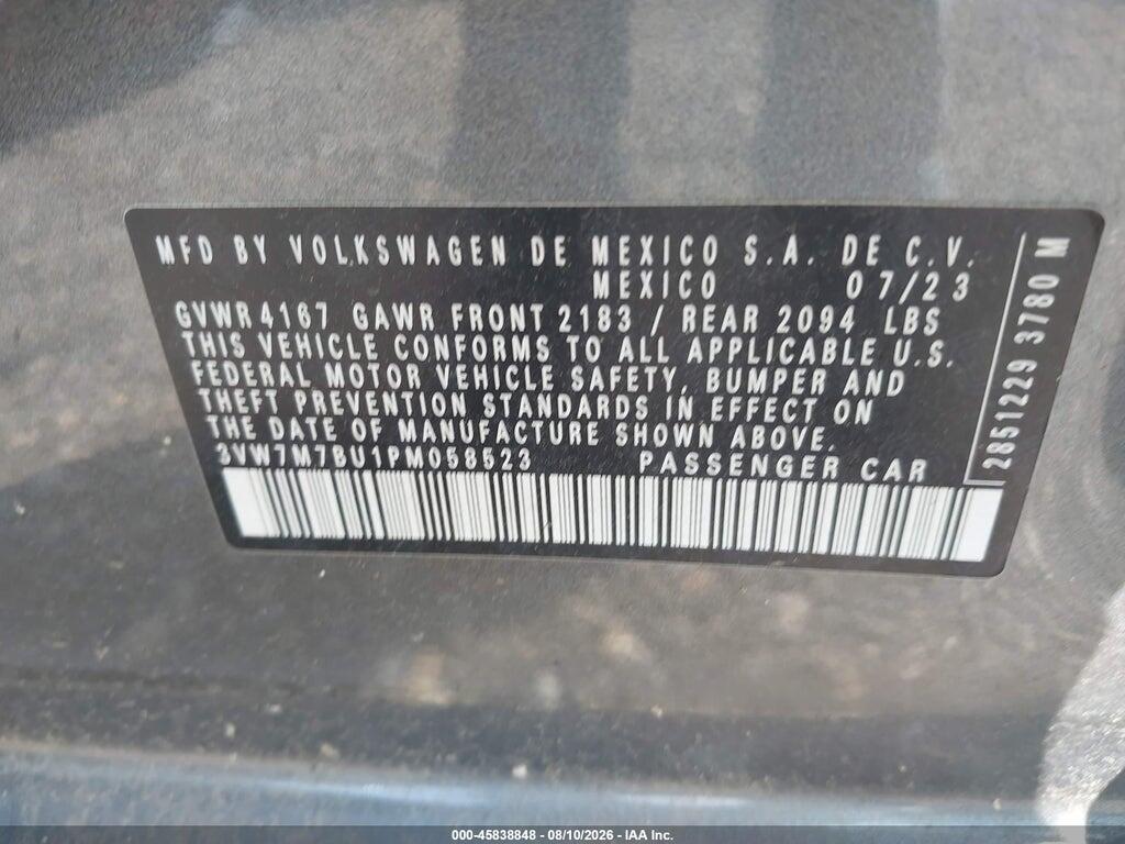 3VW7M7BU1PM058523 2023 VOLKSWAGEN JETTA photo no. 9