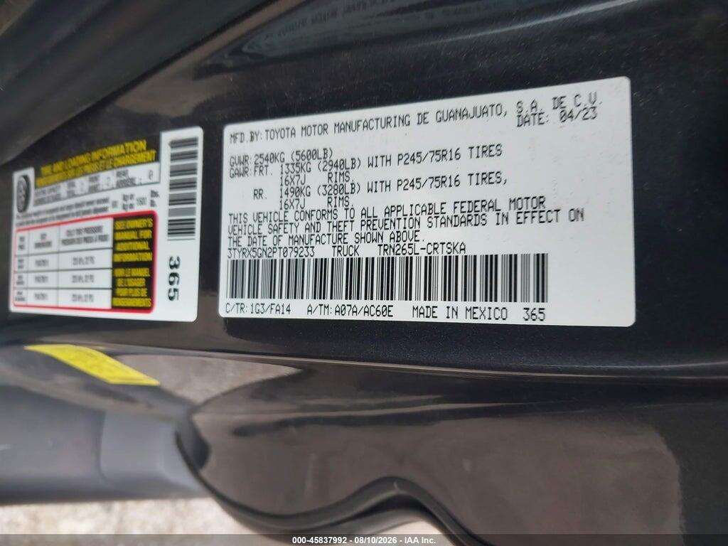 3TYRX5GN2PT079233 2023 TOYOTA TACOMA photo no. 9