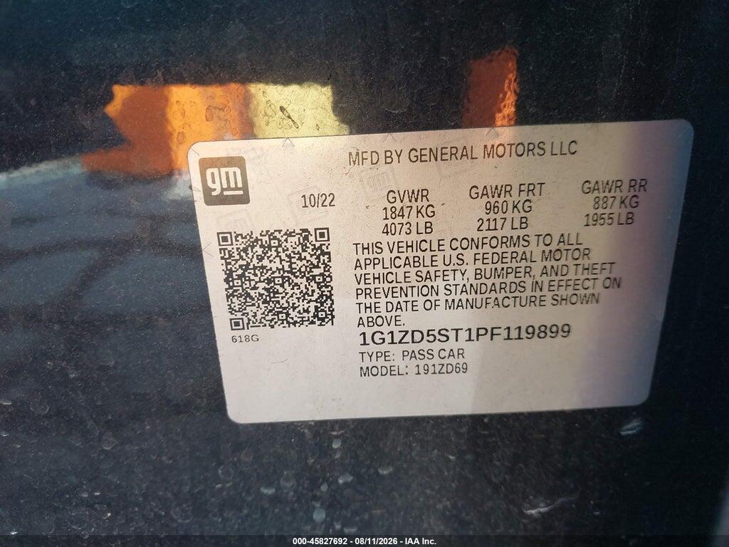 1G1ZD5ST1PF119899 2023 CHEVROLET MALIBU photo no. 9