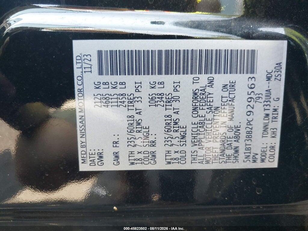 5N1BT3BB2PC929563 2023 NISSAN ROGUE photo no. 9