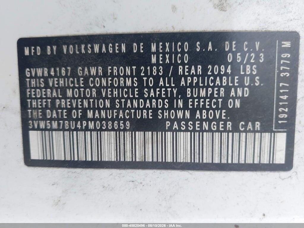 3VW5M7BU4PM038659 2023 VOLKSWAGEN JETTA photo no. 9